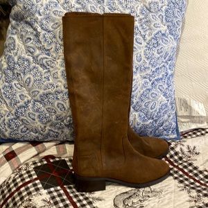New Donald Pliner brown leather tall boots size 7